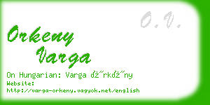 orkeny varga business card